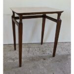 Mesa Auxiliar De Madera Tipo Americana, Tapa De Cármica