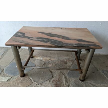 Mesa Baja De Sala, Tipo Ratona, Tapa De Mármol