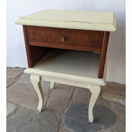 Mesa De Luz Francesa, Pintada, 1 Cajón