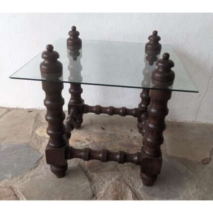 Mesa De Sala Auxiliar, Tipo Ratona, Madera Torneada