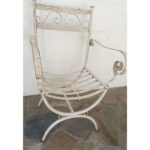 Sillón De Patio De Hierro Con Posabrazos - Silla De Jardín - Imagen 4