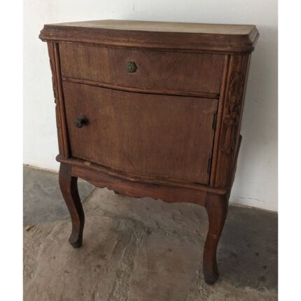 Mesa De Noche Antigua, Estilo Francesa, 1 Puerta 1 Cajón