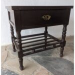Mesa Auxiliar, Con Estante A Tablitas, 1 Cajón - Imagen 3