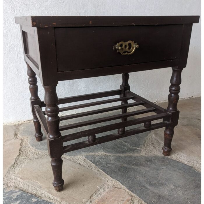 Mesa Auxiliar, Con Estante A Tablitas, 1 Cajón - Imagen 3
