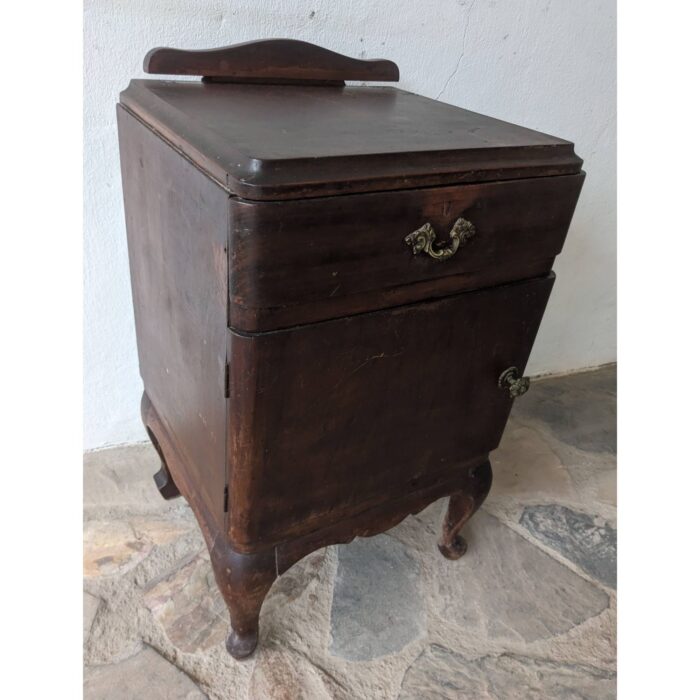 Mesa De Noche Antigua, Estilo Francesa, 1 Puerta 1 Cajón - Imagen 2
