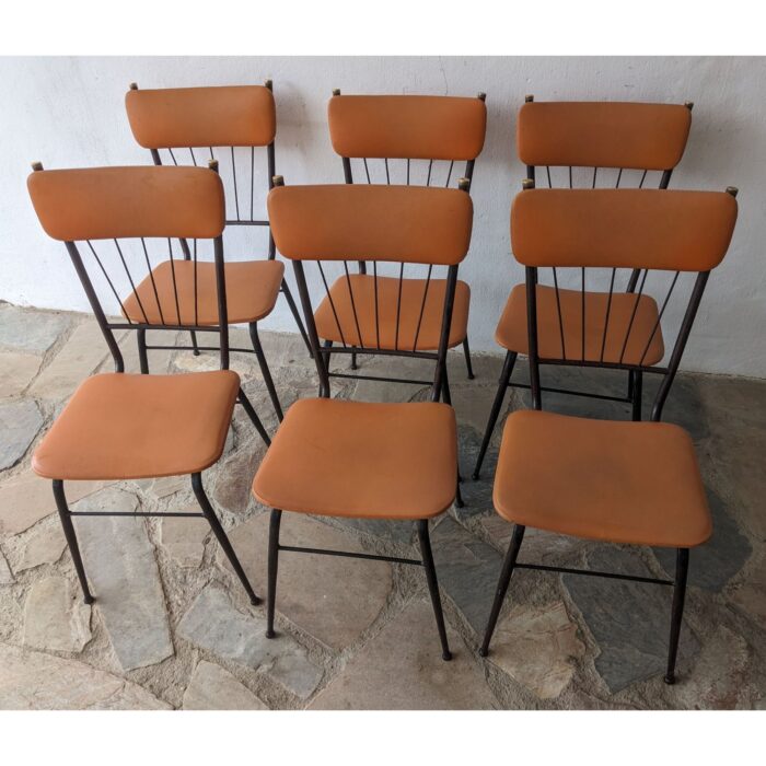 Silla De Hierro, Estilo Americana, Asiento Tapizado - Imagen 1