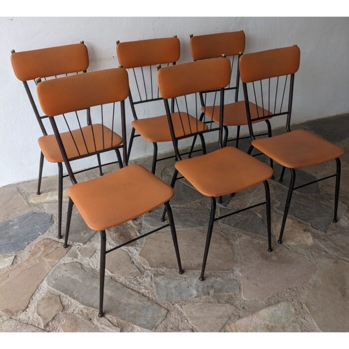 Silla De Hierro, Estilo Americana, Asiento Tapizado - Imagen 2