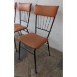 Silla De Hierro, Estilo Americana, Asiento Tapizado - Imagen 3