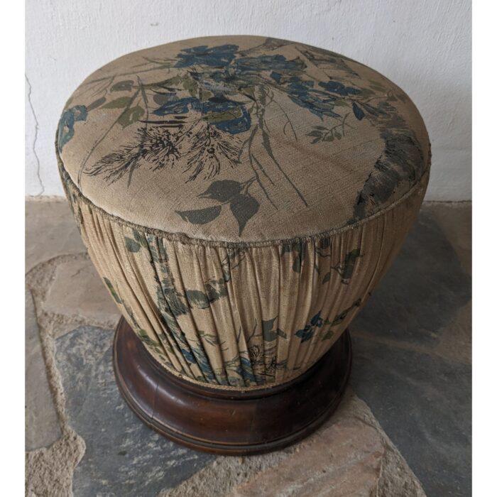 Puff Antiguo, Estilo Art Deco, Tapizado - Imagen 3