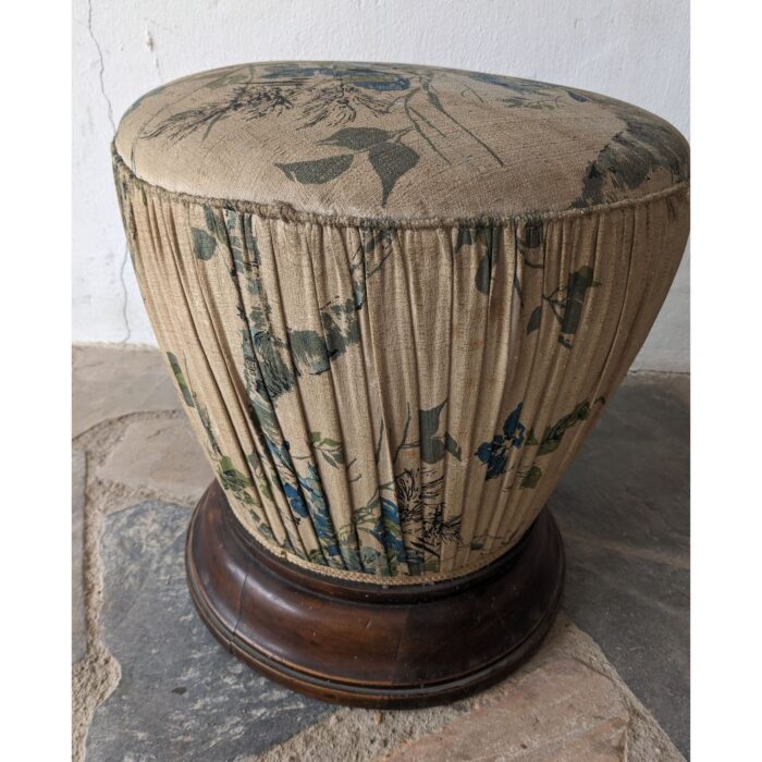 Puff Antiguo, Estilo Art Deco, Tapizado - Imagen 4
