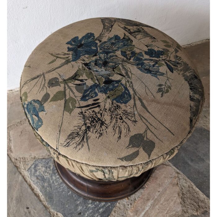 Puff Antiguo, Estilo Art Deco, Tapizado - Imagen 5