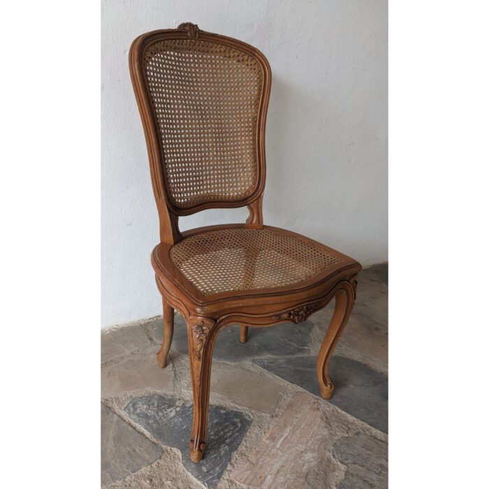 Silla Antigua, Estilo Francesa, Asiento Y Respaldo Esterillado - Imagen 2