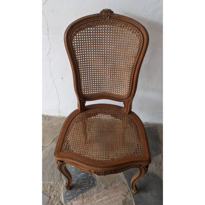 Silla Antigua, Estilo Francesa, Asiento Y Respaldo Esterillado - Imagen 3