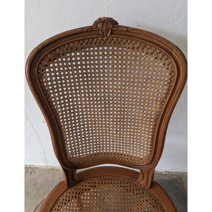 Silla Antigua, Estilo Francesa, Asiento Y Respaldo Esterillado - Imagen 4