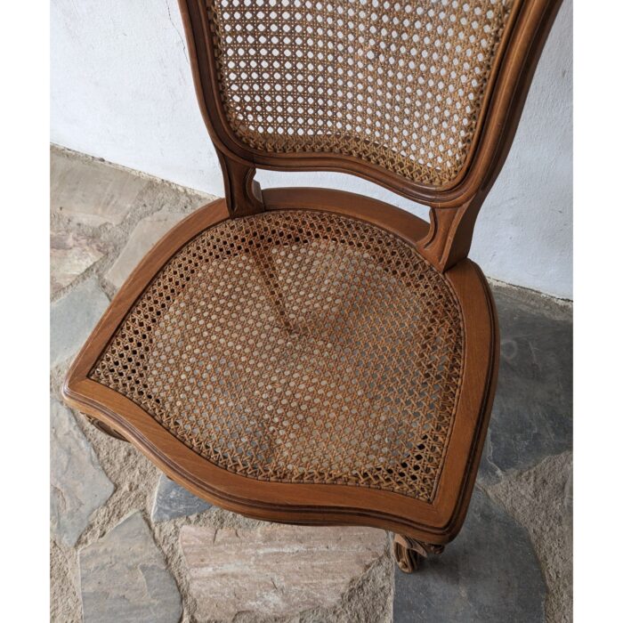 Silla Antigua, Estilo Francesa, Asiento Y Respaldo Esterillado - Imagen 5