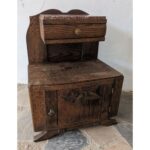 Mesa De Noche, Estilo Art Deco, 1 Puerta 1 Cajón, Tapa De Mármol - Imagen 2