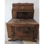 Mesa De Noche, Estilo Art Deco, 1 Puerta 1 Cajón, Tapa De Mármol - Imagen 3