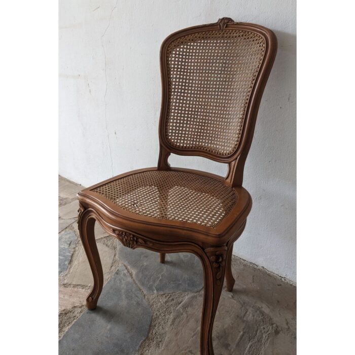 Silla Antigua, Estilo Francesa, Asiento Y Respaldo Esterillado - Imagen 1