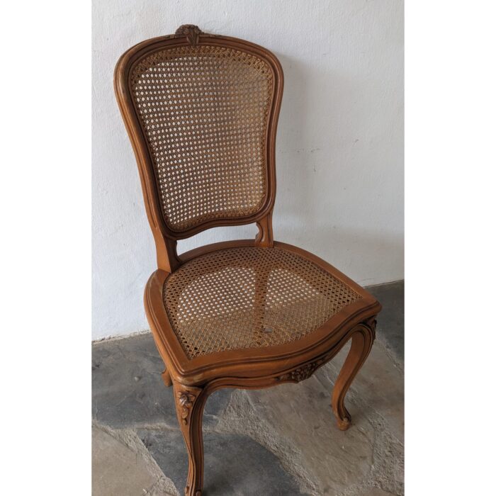 Silla Antigua, Estilo Francesa, Asiento Y Respaldo Esterillado - Imagen 2