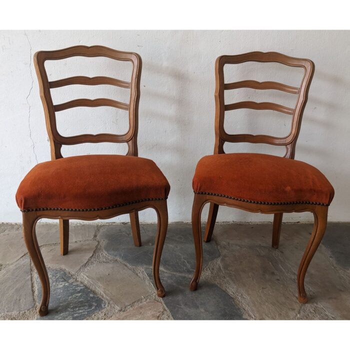Silla Antigua, Estilo Francesa, Asiento Tapizado - Imagen 2