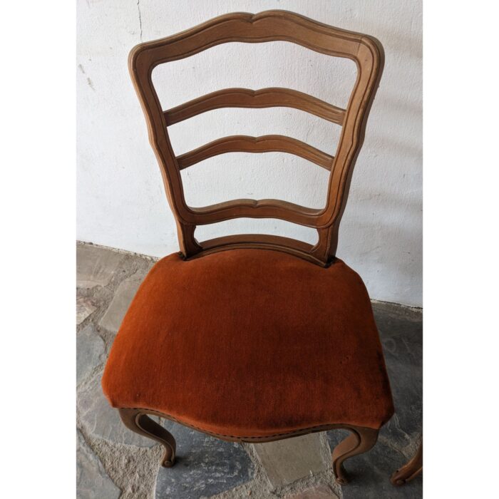 Silla Antigua, Estilo Francesa, Asiento Tapizado - Imagen 4