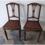 Silla Antigua De Estilo, Asiento Tapizado