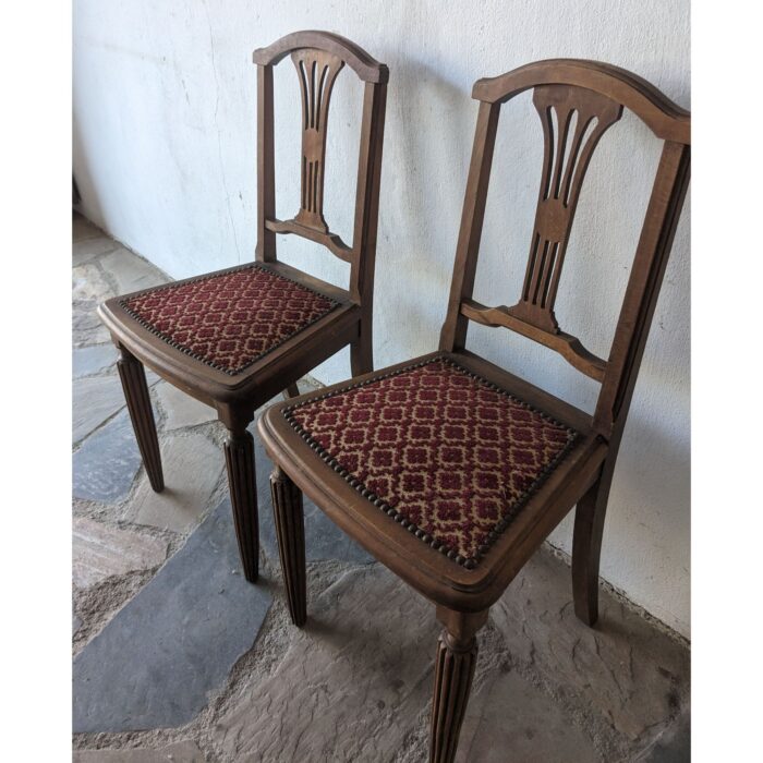 Silla Antigua De Estilo, Asiento Tapizado - Imagen 3