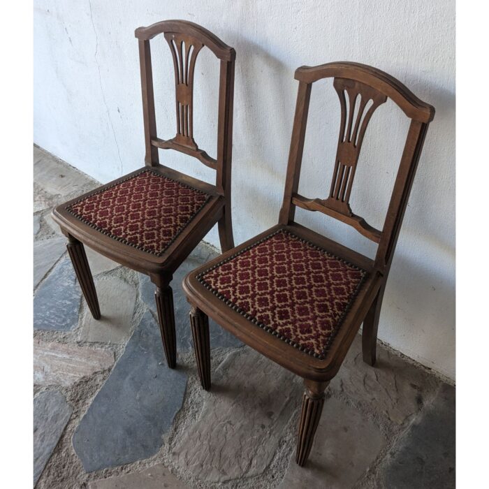 Silla Antigua De Estilo, Asiento Tapizado - Imagen 4