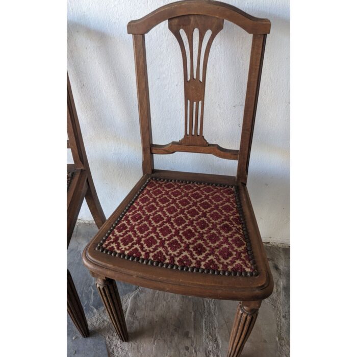 Silla Antigua De Estilo, Asiento Tapizado - Imagen 5
