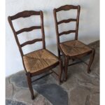 Silla Antigua, Estilo Francesa, Asiento De Cardo - Imagen 3