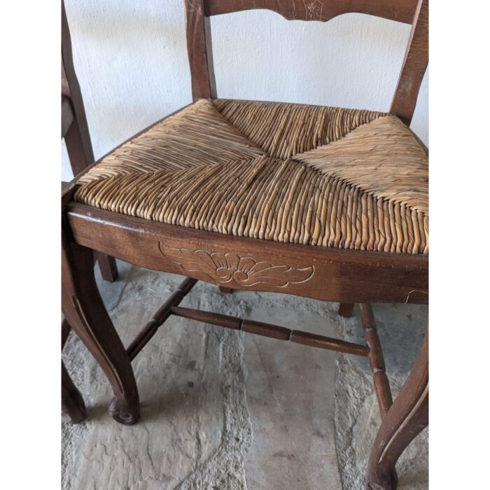 Silla Antigua, Estilo Francesa, Asiento De Cardo - Imagen 5