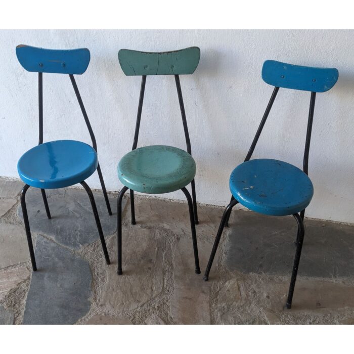 Silla Antigua, Hierro Y Madera - Imagen 1