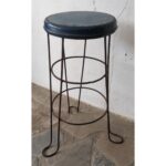 Taburete De Hierro, Asiento En Chapa