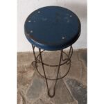 Taburete De Hierro, Asiento En Chapa - Imagen 4