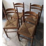 Silla De Madera, Asiento De Cardo - Imagen 2