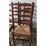 Silla De Madera, Asiento De Cardo - Imagen 2