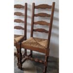 Silla De Madera, Asiento De Cardo - Imagen 3