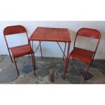 Juego Tipo Bar Antiguo, Hierro, 2 Sillas 1 Mesa