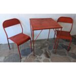 Juego Tipo Bar Antiguo, Hierro, 2 Sillas 1 Mesa - Imagen 2