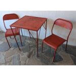 Juego Tipo Bar Antiguo, Hierro, 2 Sillas 1 Mesa - Imagen 3