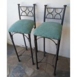 Banqueta Alta, Hierro, Asiento Tapizado