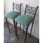 Banqueta Alta, Hierro, Asiento Tapizado - Imagen 3