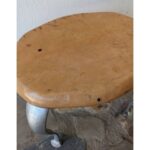 Banco De Ducha Antiguo, Madera Laqueada, Patas De Bronce - Imagen 4