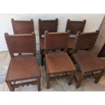 Silla Tipo De Campo Guatambú, Madera Y Cuero Con Tachas - Imagen 2