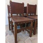 Silla Tipo De Campo Guatambú, Madera Y Cuero Con Tachas - Imagen 4