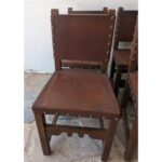 Silla Tipo De Campo Guatambú, Madera Y Cuero Con Tachas - Imagen 5