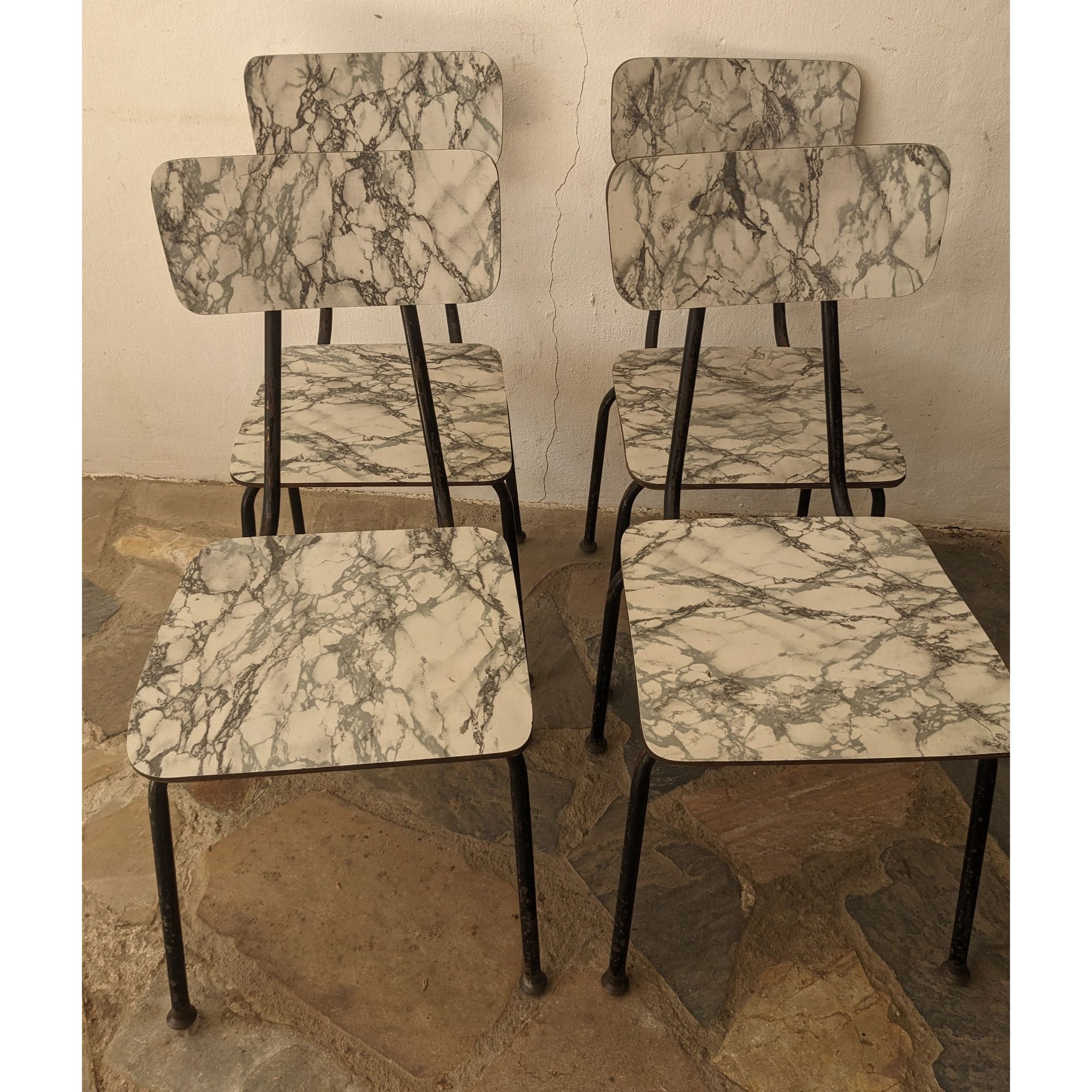 A1634_01 Silla Americana, Hierro Y Cármica - Imagen 1