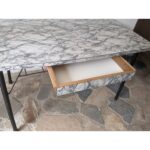 Mesa Tipo Americana, Hierro, Tapa De Cármica, 1 Cajón - Imagen 5