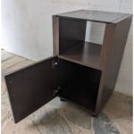 Mesa Auxiliar Moderna, Rodante, 1 Puerta, Tapa De Vidrio - Imagen 5