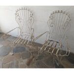 Sillón De Patio De Hierro Con Posabrazos - Silla De Jardín